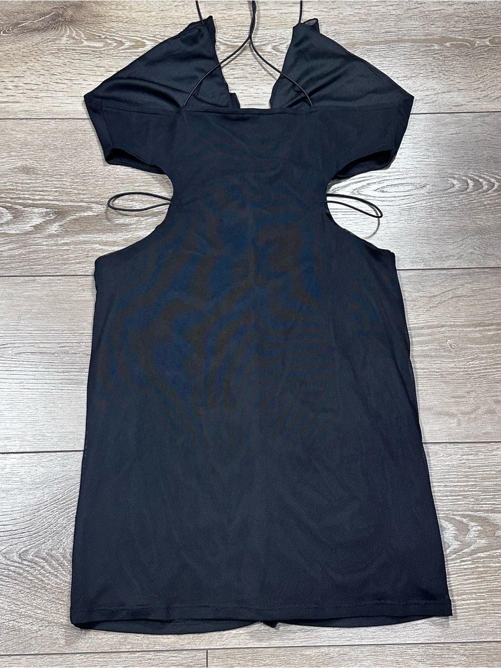 Windsor Nights Out Mesh Ruffle Cutout Bodycon Mini Dress LBD - Picture 15 of 15